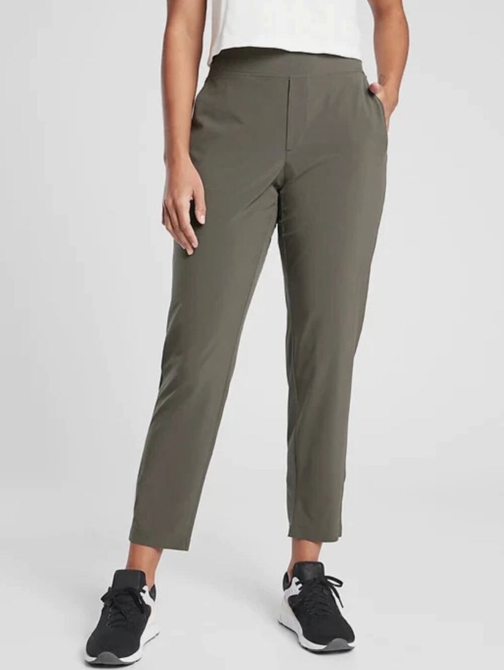 ATHLETA Brooklyn Ankle Pant Olive Green 8